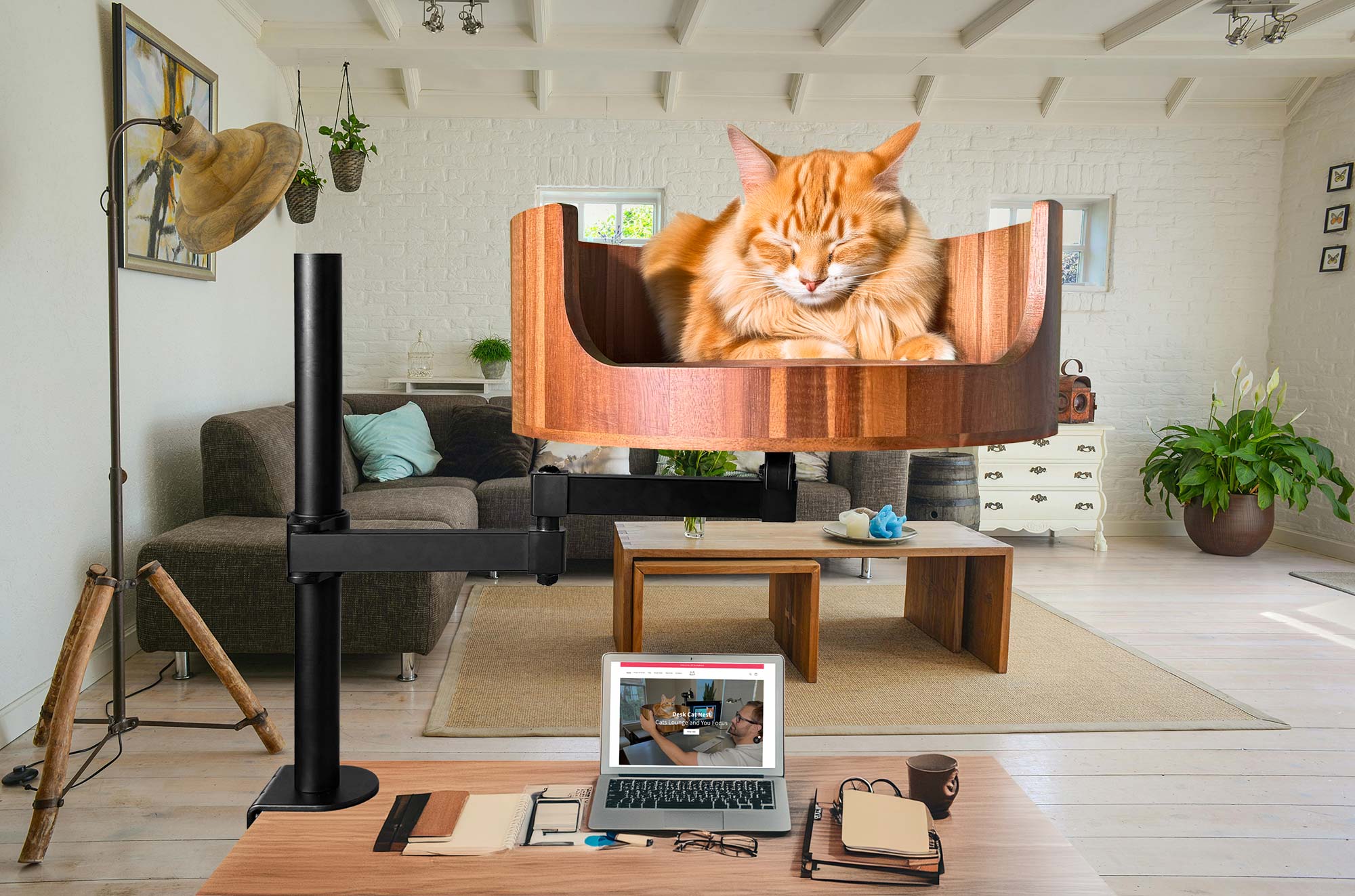 Cats in Tight Spaces: The Ultimate Feline Challenge – Desk Cat Nest