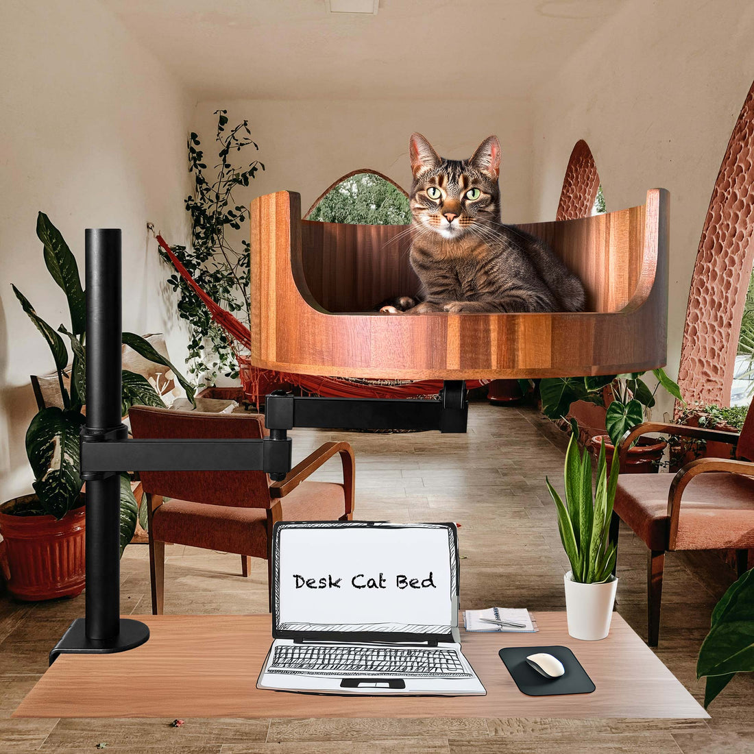 rattan cat bed